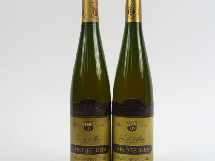 2 BOUTEILLES TOKAY PINOT GRIS 'RESERVE PERSONNELLE' KUENTZ BAS - 1989