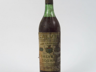 Vente aux enchères 1 VIEILLE BOUTEILLE COGNAC FINE CHAMPAGNE CALVET - BS