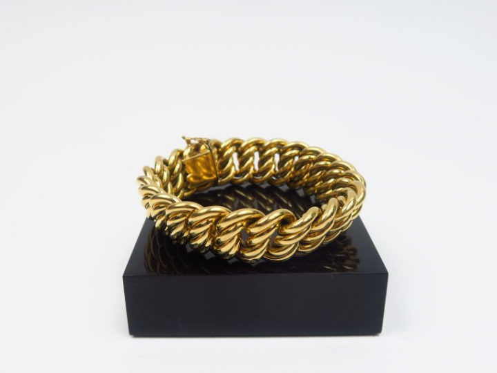 Bracelet en or jaune, maille américaine. Poids. 46,20 g