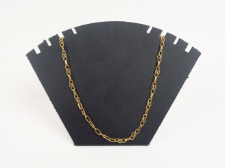 Vente aux enchères Chaine en or jaune, maillons rectangulaires à entrelacs. Poids. 20 g