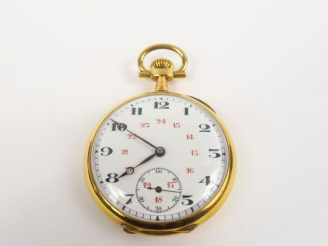 Vente aux enchères Montre de gousset en or jaune. Poids tel. 63,93 g