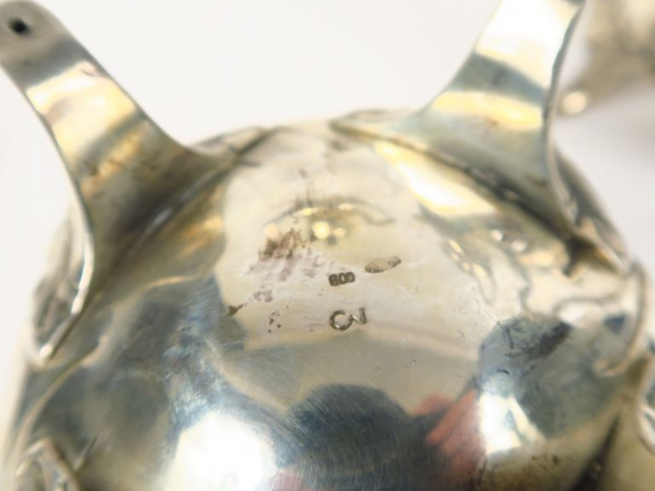 Service à thé et à café de style Louis XV quatre pièces en argent, 800