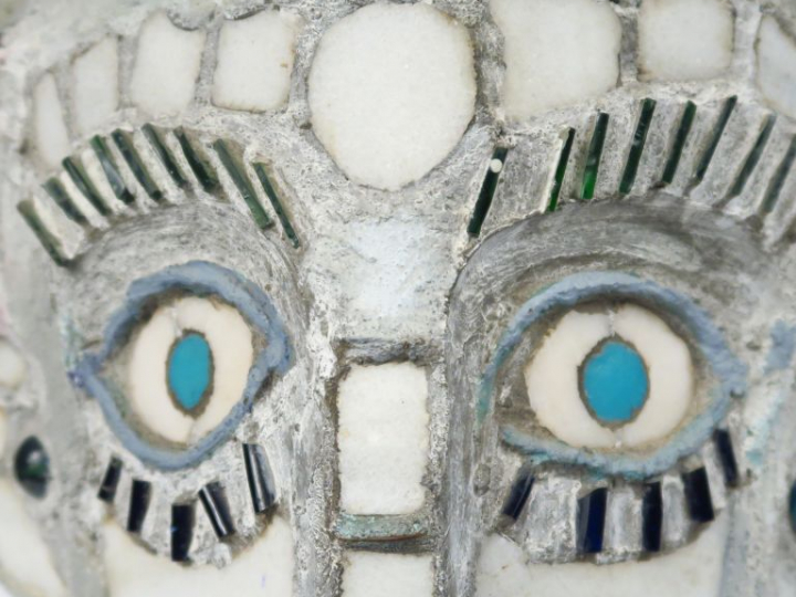 Stanko KRISTIC "Masque" Sculpture en matière composite. Signée et daté