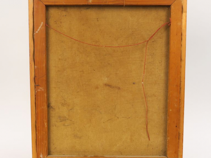 Ecole orientaliste "Portrait d'homme barbu" Huile sur toile.  Signée e