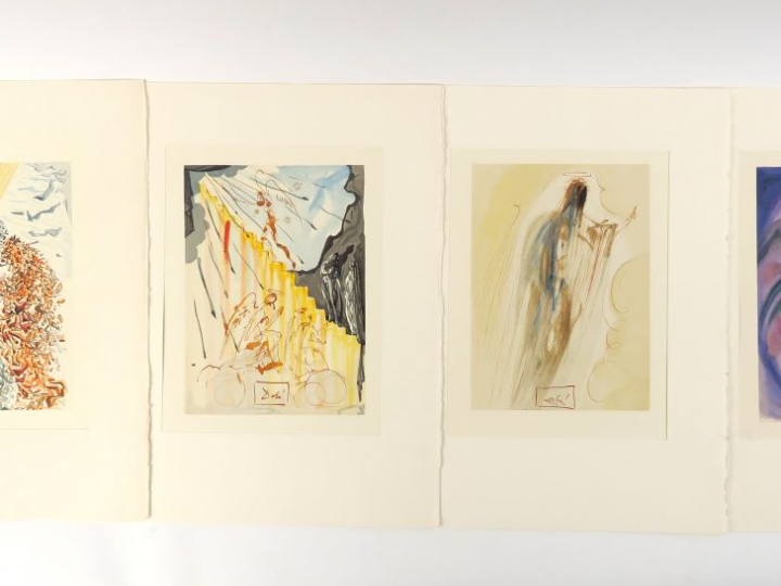 DALI (d'après). Suite de  huit lithographies.