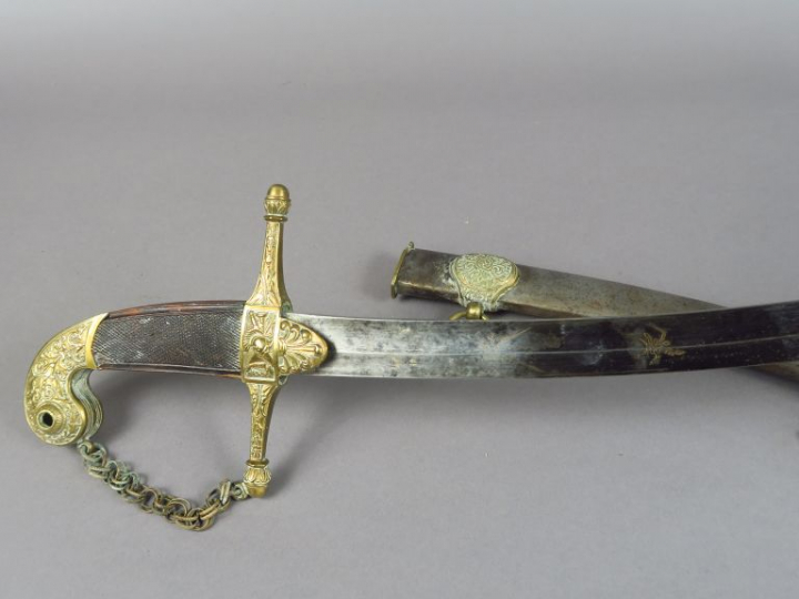 Beau sabre à la mameluk, fabrication occidentale style retour d'Egypte