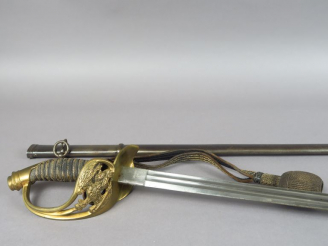 Vente aux enchères I.O.D. 1889 (Infanterie Offizier Degen), sabre d'officier d'infanterie