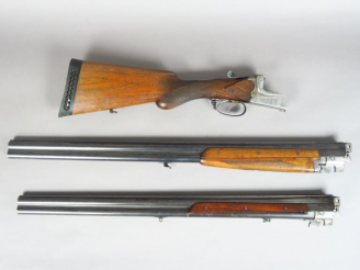 Vente aux enchères Fusil superposé Merkel à coffre calibre 12/70 à éjecteurs nr: "40540" 