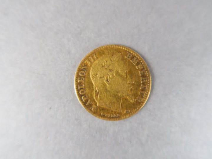 Une pièce de 10 Francs or, 1866-BB.  FRAIS ACHETEURS : 5% TTC
