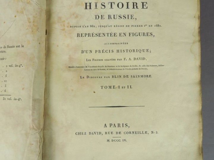 BLIN DE SAINMORE. Histoire de Russie, représentée en figures, les figu