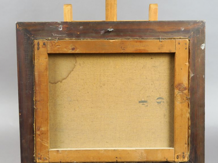 Eugène DESHAYES "Majorque" Huile sur toile.  Signée en bas à droite.  