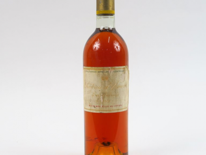 1 BOUTEILLE CHÂTEAU D'YQUEM 1er CCS SAUTERNES - 1959 - BG/EF
