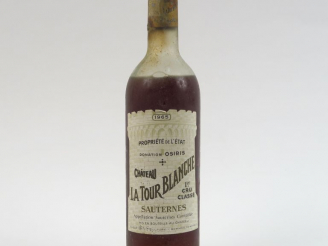 Vente aux enchères 1 BOUTEILLE CHÂTEAU LA TOUR BLANCHE 1er CC SAUTERNES - 1965 - BEP/CAPS