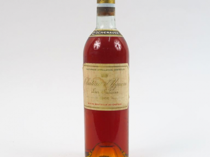 1 BOUTEILLE CHÂTEAU D'YQUEM 1er CCS SAUTERNES - 1966 - LB/EF