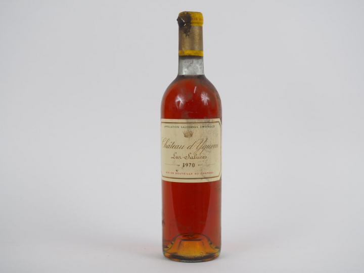 1 BOUTEILLE CHÂTEAU D'YQUEM 1er CCS SAUTERNES - 1970 - BG/CAPS SALE