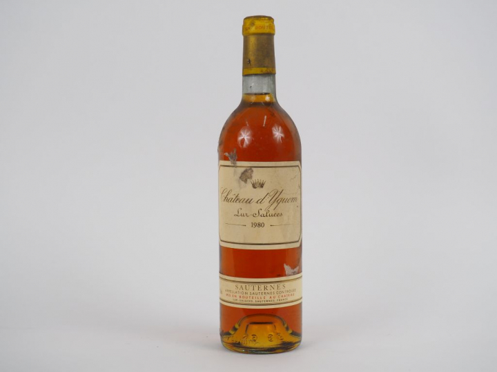 1 BOUTEILLE CHÂTEAU D'YQUEM 1er CCS SAUTERNES - 1980 - BG+/CAPS SALE