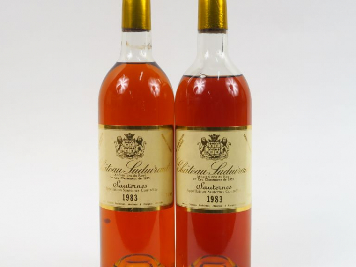 2 BOUTEILLES CHÂTEAU SUDUIRAUT 1er CC SAUTERNES - 1983 - 1 HEP/1 MEP-B