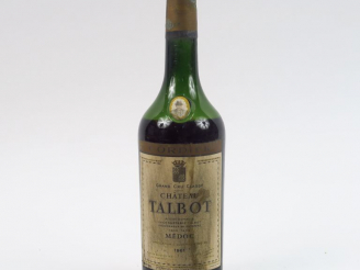 Vente aux enchères 1 BOUTEILLE CHÂTEAU TALBOT GCC ST JULIEN - 1961 - 8 CM/ET