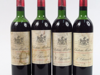 Vente aux enchères 4 BOUTEILLES CHÂTEAU MONTROSE GCC ST ESTEPHE - 1962 - 3 MEP/1 MEP-BEP/