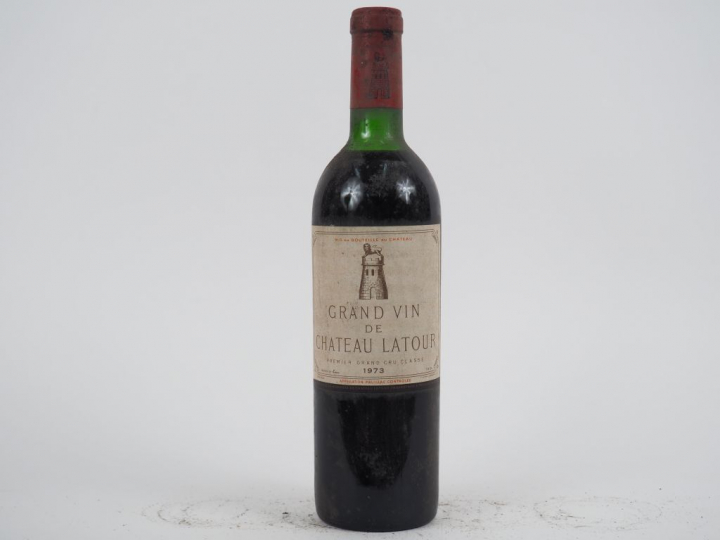 1 BOUTEILLE CHÂTEAU LATOUR 1er GCC PAUILLAC - 1973 - LB-HEP/BLS