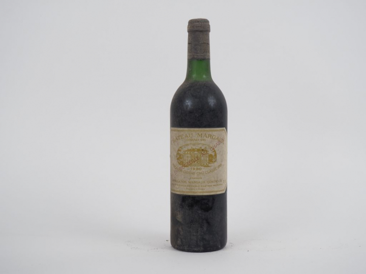 1 BOUTEILLE CHÂTEAU MARGAUX 1er GCC MARGAUX - 1980 - LB/BS