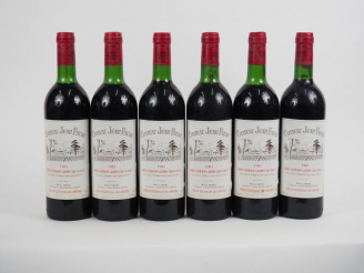 Vente aux enchères 6 BOUTEILLES CHÂTEAU JEAN FAURE ST EMILION GCC - 1983 - 2 BG/4 LB