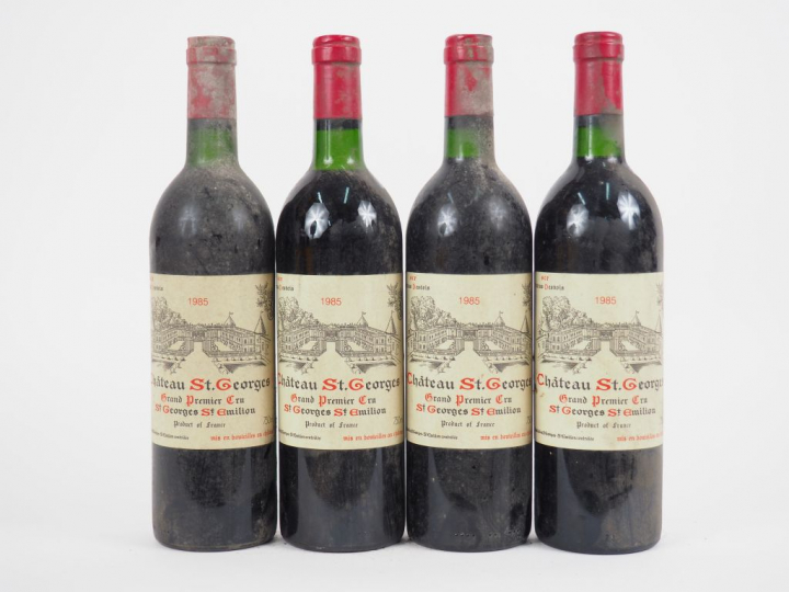 4 BOUTEILLES CHÂTEAU ST GEORGES - 1985 - BG/BS