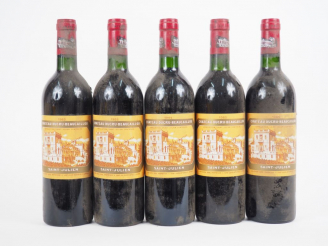 Vente aux enchères 5 BOUTEILLES CHÂTEAU DUCRU BEAUCAILLOU GCC ST JULIEN - 1985 - BG/BLS