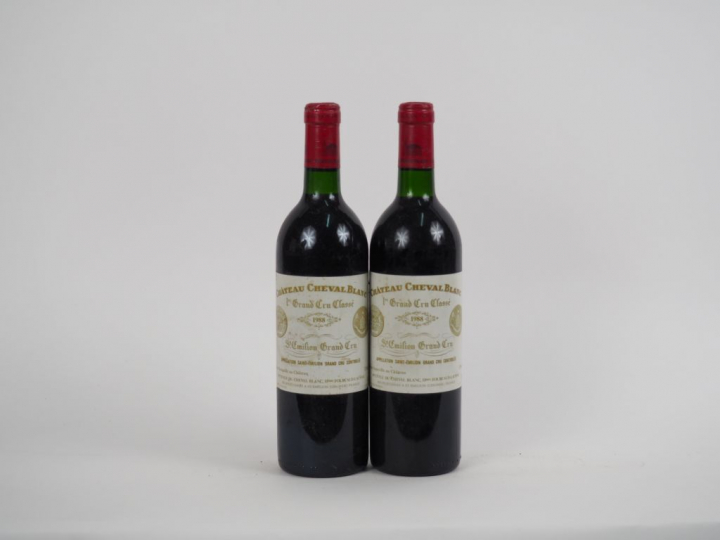 2 BOUTEILLES CHÂTEAU CHEVAL BLANC 1er GCC ST EMILION - 1988 - BG