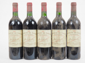 Vente aux enchères 5 BOUTEILLES CHÂTEAU DE SALES POMEROL - 1989 - BG/BS