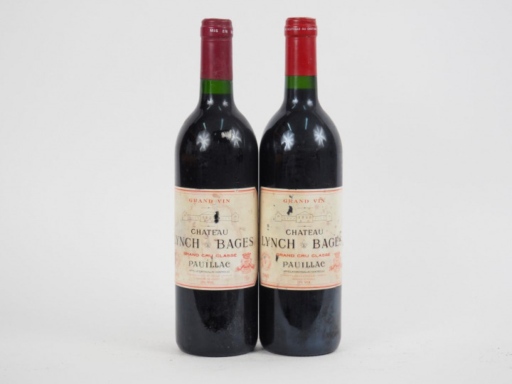 2 BOUTEILLES CHÂTEAU LYNCH BAGES GCC PAUILLAC - 1991 - ELA