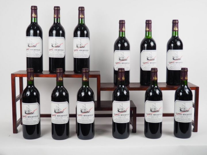 12 BOUTEILLES CHÂTEAU BEYCHEVELLE ST JULIEN - 1993 - CBO - 7 BG/4 LB/1