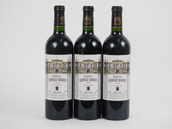 3 BOUTEILLES CHÂTEAU LEOVILLE BARTON GCC ST JULIEN - 1999