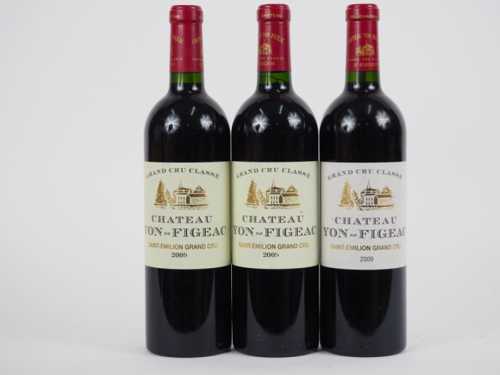 3 BOUTEILLES CHÂTEAU YON FIGEAC ST EMILION GCC - 2009