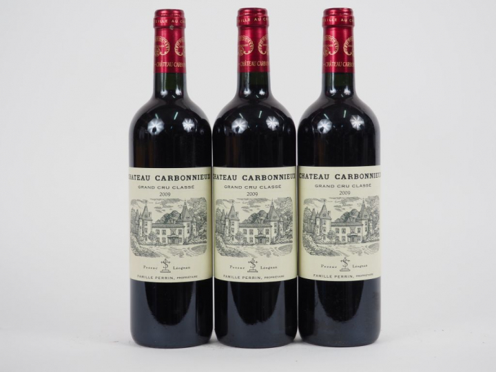 3 BOUTEILLES CHÂTEAU CARBONNIEUX GC GRAVES - 2009