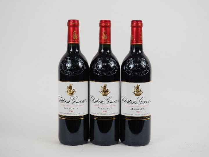 3 BOUTEILLES CHÂTEAU GISCOURS GCC MARGAUX - 2010