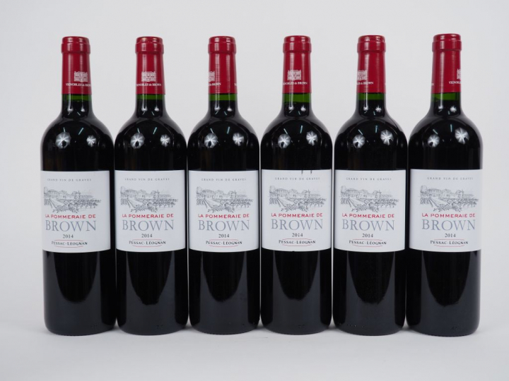 6 BOUTEILLES LA POMMERAIE DE BROWN PESSAC LEOGNAN - 2014