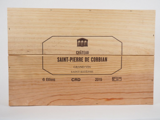 Vente aux enchères 6 BOUTEILLES CHÂTEAU ST PIERRE DE CORBIAN ST ESTEPHE - 2015 - CBO
