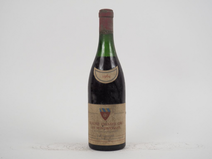 1 BOUTEILLE BEAUNE 1er CRU 'LES MONTREVENOTS' J. MONNIER - 1964 - 5 CM