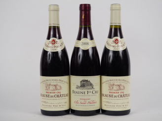 Vente aux enchères 3 BOUTEILLES BEAUNE 1er CRU : 2 BOUCHARD PÈRE   FILS 2005/2006 - 1 CLO
