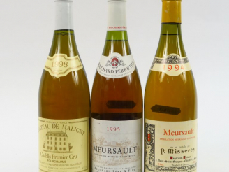 Vente aux enchères 3 BOUTEILLES : 1 MEURSAULT B.P.F.   FILS 1995 - 1 MEURSAULT P. MISSERE
