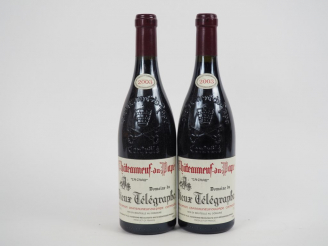 Vente aux enchères 2 BOUTEILLES CHATEAUNEUF DU PAPE DOMAINE DU VIEUX TELEGRAPHE 'LA CRAU'