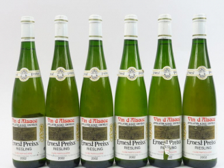 Vente aux enchères 6 BOUTEILLES RIESLING 'CUVEE PARTICULIERE' E. PREISS - 2002
