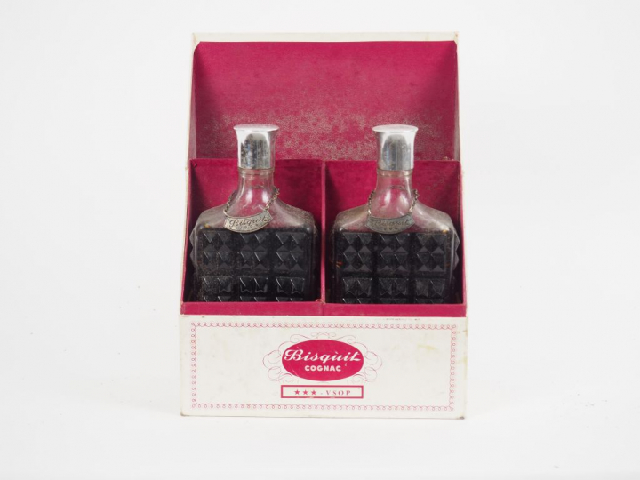 2 FLACONS COGNAC BISQUIT - COFFRET