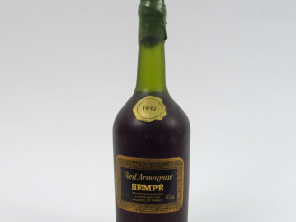 Vente aux enchères 1 BOUTEILLE VIEIL ARMAGNAC SEMPE - 1942