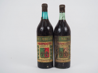 Vente aux enchères 2 VIEILLES BOUTEILLES VERMOUTH N. MARTINI - BS