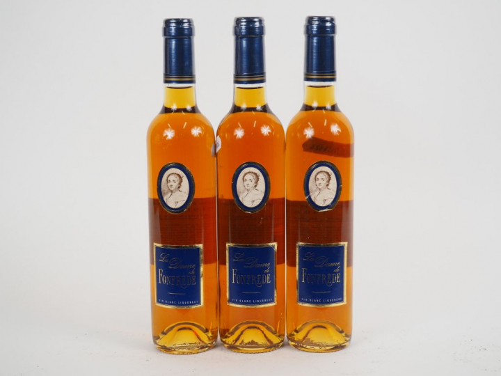 3 BOUTEILLES (50 CL) LA DAME DE FONFREDE HAUT MONTRAVEL - 1996
