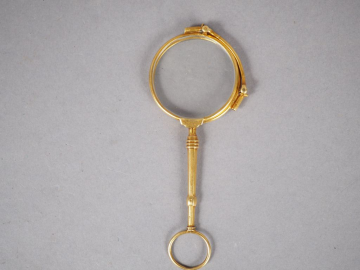Binocle en or jaune.  Poids tel. 26,60 g