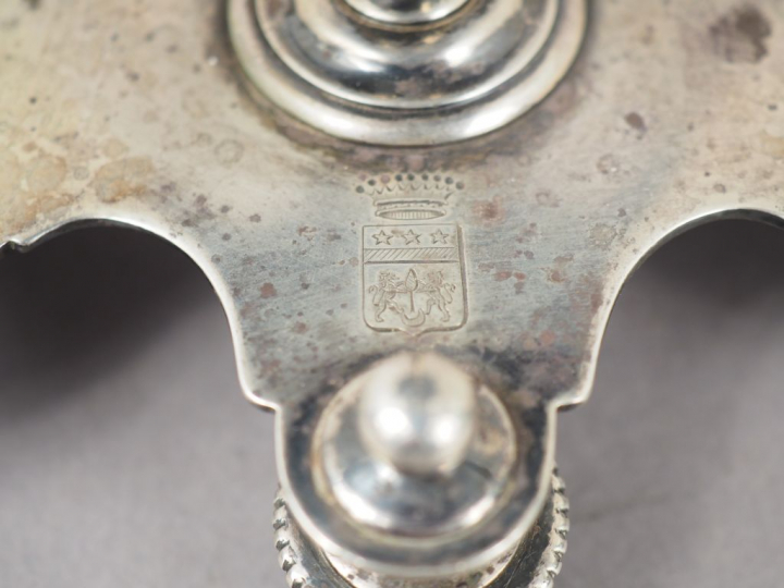 Monture d'huilier/vinaigrier de style Louis XVI en argent, poinçon Min