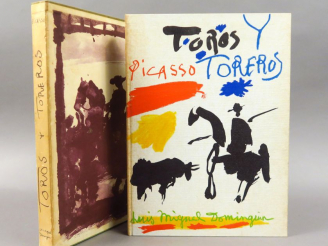 Vente aux enchères PICASSO (Pablo). Toro y Toreros. Texte de Luis Miguel DOMINGUIN et une